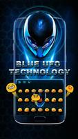 3D Blue Alien UFO theme capture d'écran 2