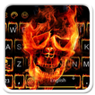 Flaming Fire Skull Keyboard