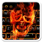 Flaming Fire Skull Keyboard icon