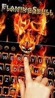 Flaming Fire Skull Keyboard syot layar 3