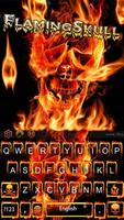 Flaming Fire Skull Keyboard syot layar 1