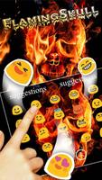 Flaming skull keyboard theme imagem de tela 2