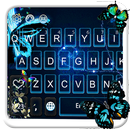 APK Neon Cyan Butterfly Keyboard
