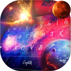 Rainbow Sparkling Galaxy Planet Keyboard APK download