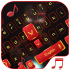 Red Robot Music keyboard Theme icône