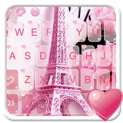 Pink Sweet Paris Tower Keyboard