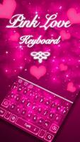 Roze schitteren Toetsenbord-poster