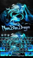 Neon Blue Dragon plakat