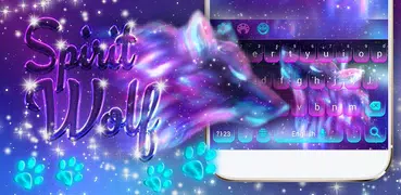 Night Sky Spirit Wolf Keyboard Theme