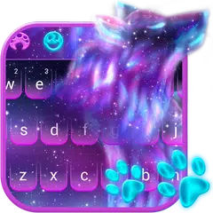 download Night Sky Spirit Wolf Keyboard Theme APK