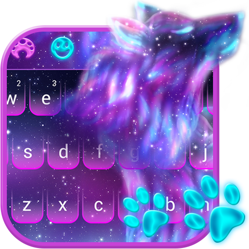 Night Sky Spirit Wolf Keyboard Theme