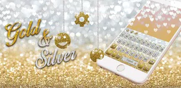 Gold and Silver Glitter Keypad