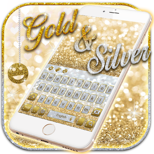 Gold and Silver Glitter Keypad