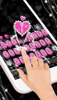 Liebe rosa Herzen Diamanten Tastatur Screenshot 1