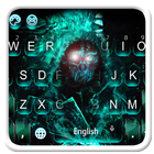 El tema del teclado del fantasma verde icono