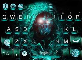 डार्क ग्रीन भूत कीबोर्ड विषय भयभीत स्क्रीनशॉट 3