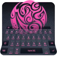 Pink Neon Glow Glossy Keyboard APK download