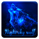 Night sky wolf Keyboard theme-APK