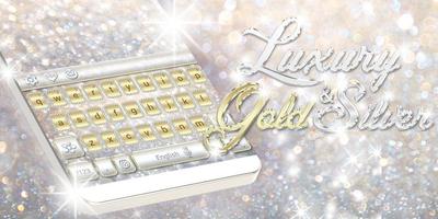 Luxury Gold & Silver Keyboard captura de pantalla 3