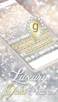 Luxury Gold & Silver Keyboard imagem de tela 1