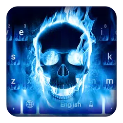 Blue Flaming Skull Keyboard APK download