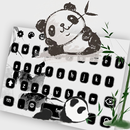 Black Cute Panda Keyboard Theme APK
