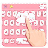 Pink Kitty Keyboard icône