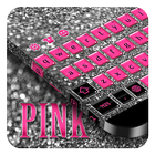 Roze Zwart Toetsenbord-icoon