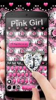 Rose Pink Diamonds Girl Theme Affiche