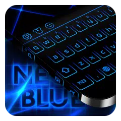 download Neon Blue Keyboard APK