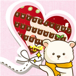 ”Cute Lovely Teddy Bear Keyboard Theme