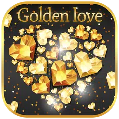 Golden Love Diamond Theme APK download