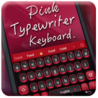 Pink typewriter keyboard icône