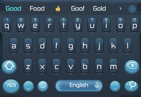 Keyboard teknologi alien biru screenshot 2