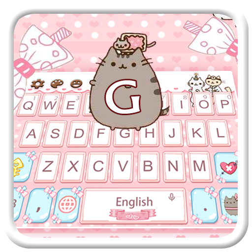Lovely Cute Pink Cat Keyboard