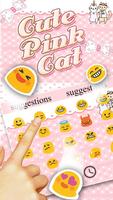 Lovely Cute Pink Cat Keyboard স্ক্রিনশট 2