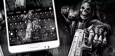 Death skull Gun Theme Keyboard