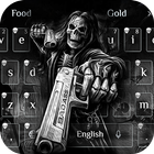 armas de teclado cráneo muerte icono