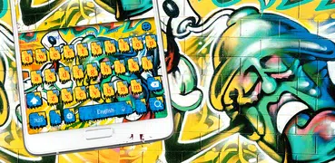 Monster graffiti wall keyboard