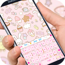 Różowa księżniczka klawiatura aplikacja