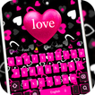 Pink girl love keyboard