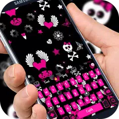 Baixar laço rosa teclado crânio APK