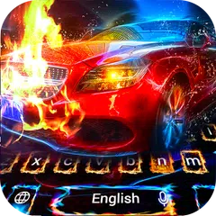 Fire Sports Car Space Future Keyboard Theme APK download