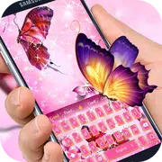 Pink Shiny Butterfly Theme