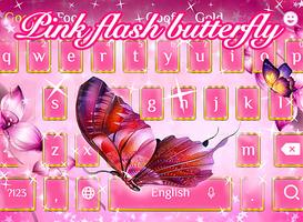 Pink Shiny Butterfly Theme ảnh chụp màn hình 2