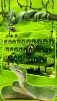 Green Python Snake Keypad Affiche