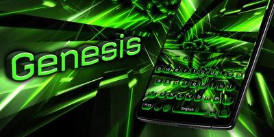 Neon Green Keyboard Black Tech captura de pantalla 3