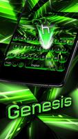 Neon Green Keyboard Black Tech captura de pantalla 1