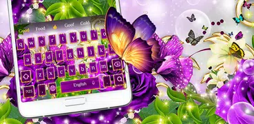 Purple Rose Butterfly Theme