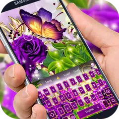 Purple Rose Butterfly them